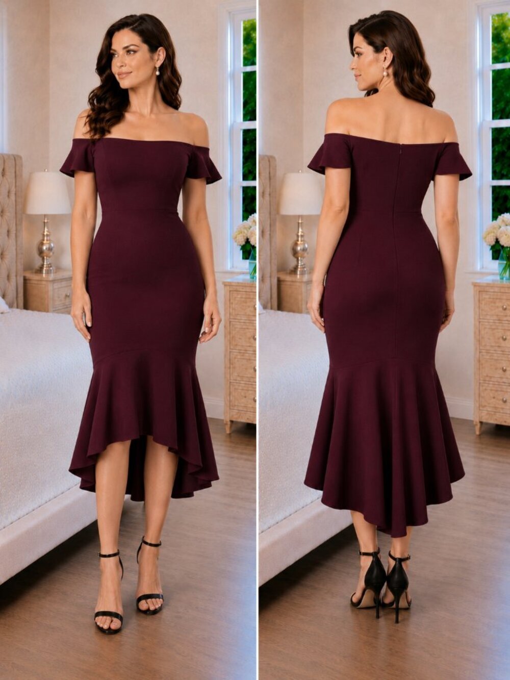 Rachel Zoe Purple Cabernet Devon Midi Dress $525